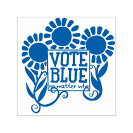 Carimbo Auto Entintado Votem azul não importa quem