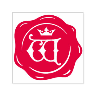 Carimbo Auto Entintado W - Antiga cera - Letra inicial gótica gótica (cer