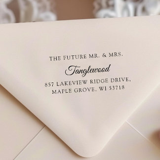 Carimbo Auto Entintado [Wedding Stamp] The Future Mr & Mrs Address Label
