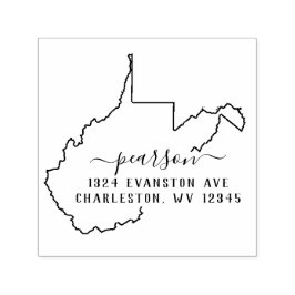 Carimbo Auto Entintado West Virginia Return Address Stamp Self-Inking