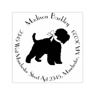 Carimbo Auto Entintado Wheaten Terrier Dog Silhouette