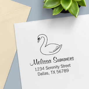 Carimbo Auto Entintado White Swan Address 2