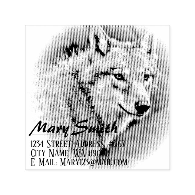 Carimbo Auto Entintado Wolf (Design)