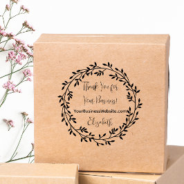 Carimbo Auto Entintado Wreath Obrigado Pelo Nome Do Site Da Sua Empresa