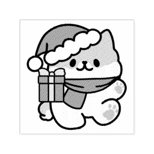 Carimbo Auto Entintado Yappy Howlidays - Bela Cartoon de Cão de Natal