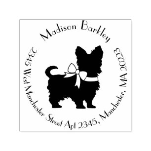 Carimbo Auto Entintado Yorkshire Terrier Dog Puppy Yorkie