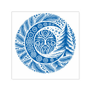 Carimbo Auto Entintado Yule Solstício de Inverno Greenman                