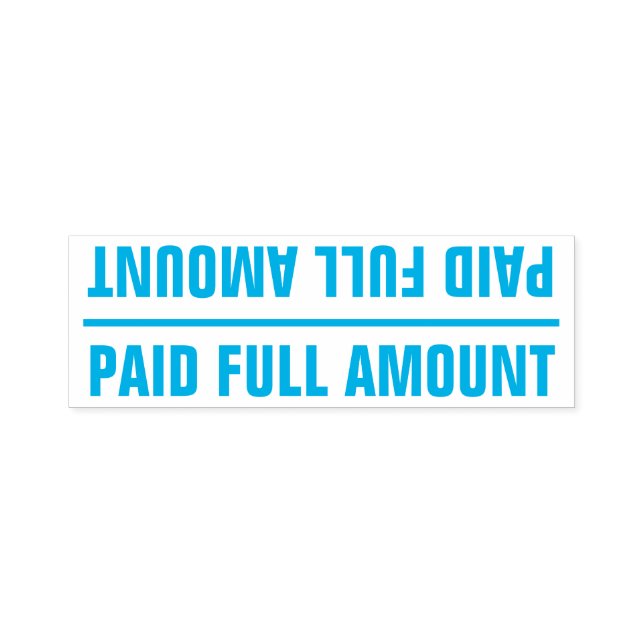 Carimbo básico de borracha "QUANTIA DE CHEIO PAGO" (Design)