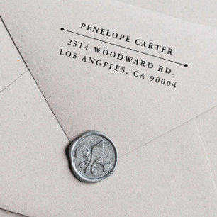 Carimbo "clássico" de endereço de retorno com tint