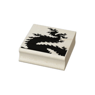 Carimbo de Arte da Madeira Fractal, Dragão de Ano