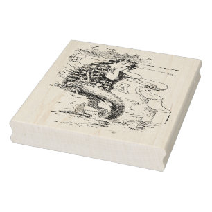 Carimbo De Arte De Borracha De Sereia