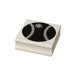 Carimbo de Arte de Borracha do Esporte Baseball