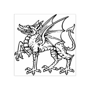 Carimbo de Arte de Madeira Dragon