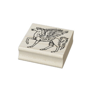 carimbo de arte do pegasus medieval