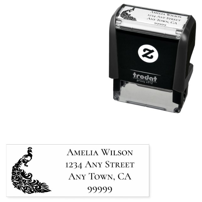 Carimbo de Autocolagem de Peacock (In Situ)