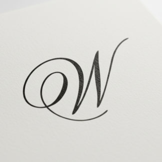 Carimbo de autocolante inicial monograma