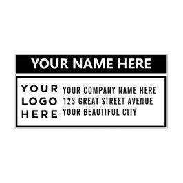 Carimbo de autoimpressão do endereço de logotipo d