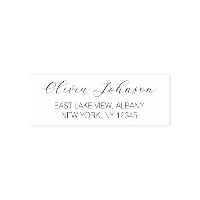 Carimbo de Autoimpressão Elegante e Minimalista de (Design)