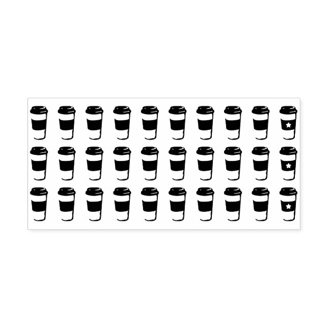 Carimbo De Borracha 10º grande cartão de visita de café livre (Impressão)