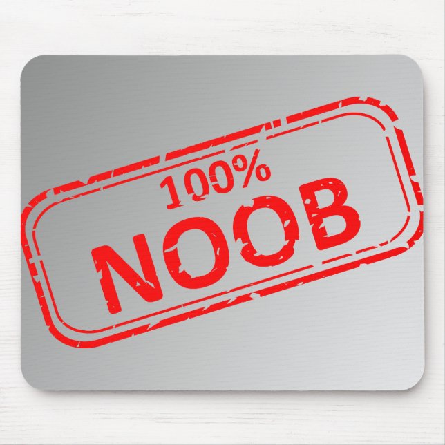 Carimbo de borracha 100% de Noob Mousepad (Frente)