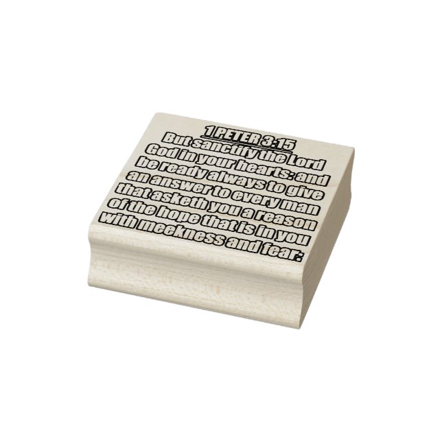 Carimbo De Borracha 1 Peter 3:15 KJV Bíblia Verse (Carimbo)