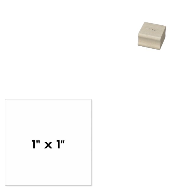 Carimbo De Borracha 1" x 1" (Carimbado)