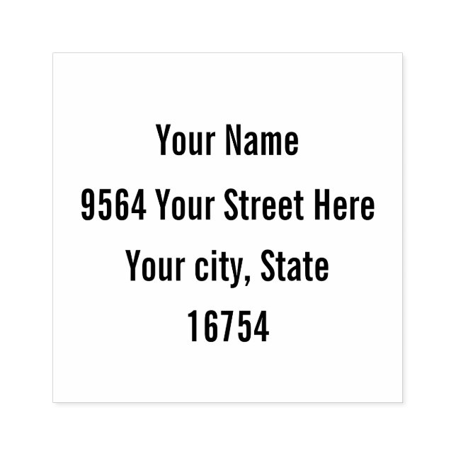 Carimbo De Borracha 4 Endereço de linha ... (Impressão)