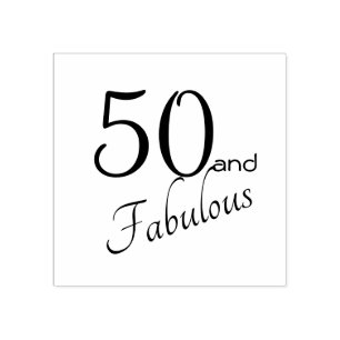Carimbo De Borracha 50 e 50th aniversário fabuloso