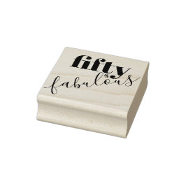 Carimbo De Borracha 50 e Fabuloso 50º Texto de Aniversário