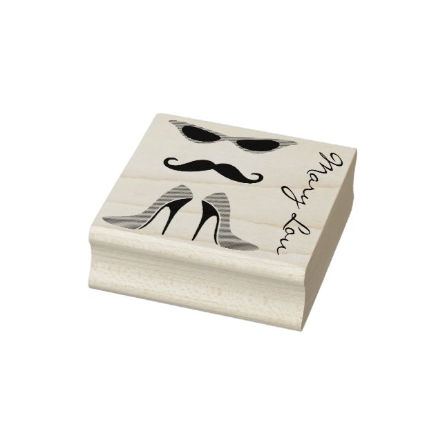 Carimbo De Borracha A aparência perfeita em preto e vermelho + suas co (Carimbo)