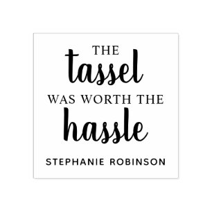 Carimbo De Borracha A borla valeu a madeira feita sob encomenda da