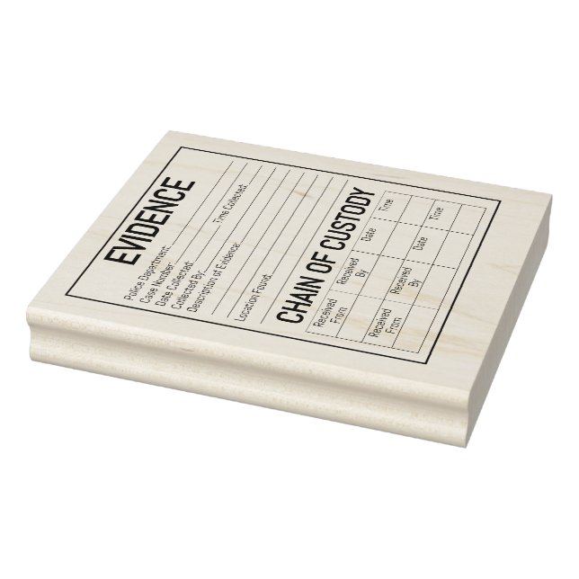 Carimbo De Borracha A cadeia de provas do crime de custódia desempenha (Carimbo)