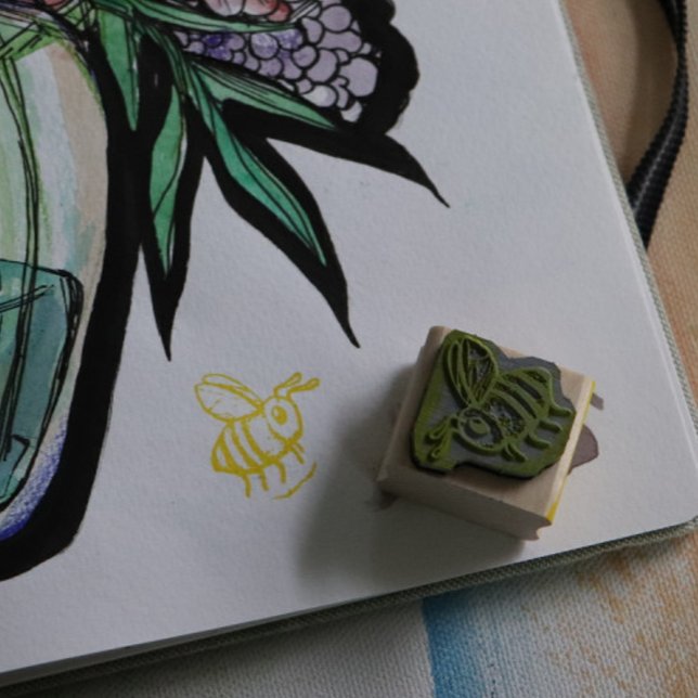 Carimbo De Borracha Abelhas Abelhas Bichos Bonitos Amam Abelhas Arte (Criador carregado)