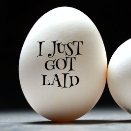 Carimbo De Borracha Acabo de colocar selo de ovo