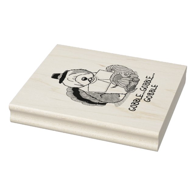 Carimbo De Borracha Ação de Graças - Velha Cãozinha Inglesa (Cinza 1)  (Carimbo)