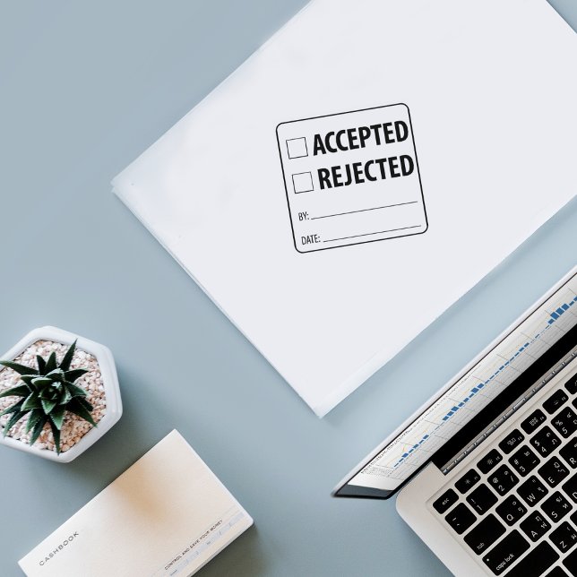 Carimbo De Borracha Aceite/Rejeitada, Duas em Uma (Criador carregado)