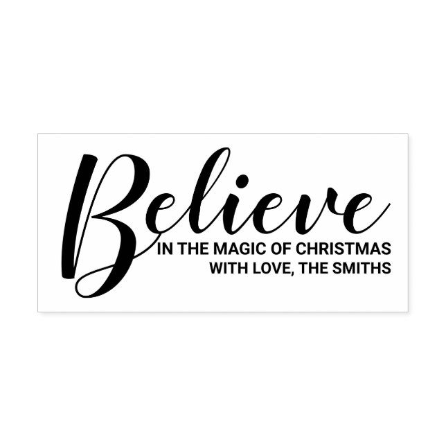 Carimbo De Borracha "Acredite na magia do Natal" Festivo (Impressão)