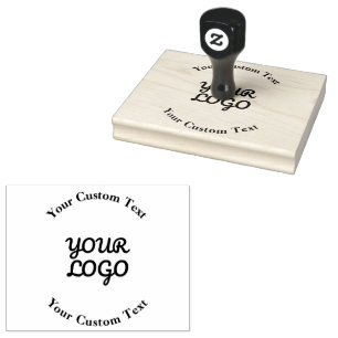 Carimbo De Borracha Adicionar logotipo simples Design editável
