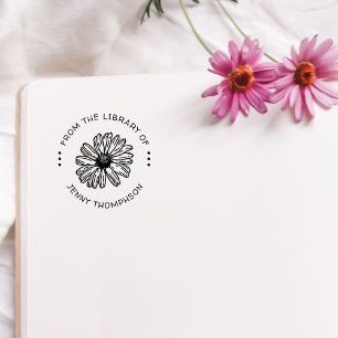 Carimbo De Borracha Adorável Mopern Simples Daisy Da Biblioteca De