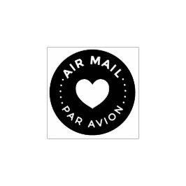 Carimbo De Borracha AIR MAIL PAR AVION エアメールスタンプ ハート heart cute love ラ