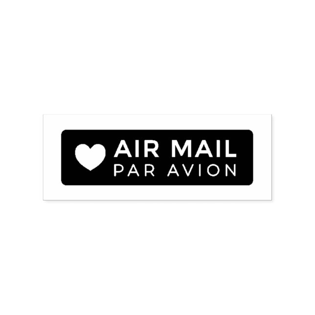 Carimbo De Borracha AIR MAIL PAR AVION ハート エアメールスタンプ heart cute love ラ (Impressão)