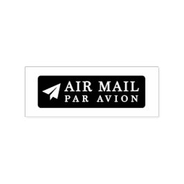 Carimbo De Borracha AIR MAIL PAR AVION 紙飛行機 エアメールスタンプ paper airplane ラ