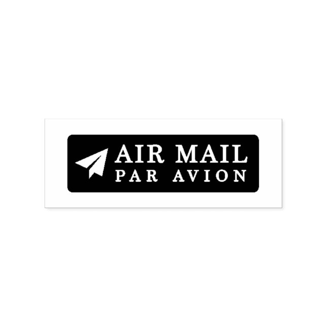 Carimbo De Borracha AIR MAIL PAR AVION 紙飛行機 エアメールスタンプ paper airplane ラ (Impressão)