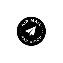 Carimbo De Borracha AIR MAIL PAR AVION 紙飛行機 エアメールスタンプ paper airplane ラ