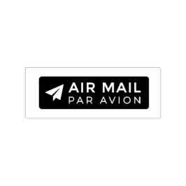 Carimbo De Borracha AIR MAIL PAR AVION 紙飛行機 エアメールスタンプ paper airplane ラ