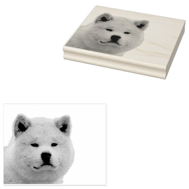 Carimbo De Borracha Akita Inu (Carimbado)