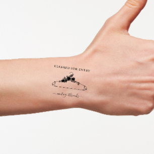 Carimbo De Borracha Alavanca Floral Temperatura do Covid do Logotipo L