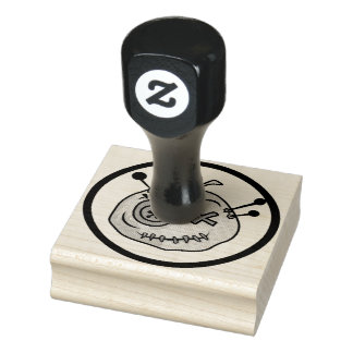 Carimbo De Borracha Alça de entrada do Voodoo Toke 2,5" x 2,5" + Alça