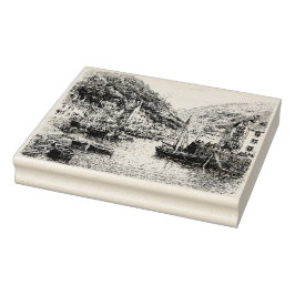 Carimbo De Borracha Aldeia Lynmouth, Devon