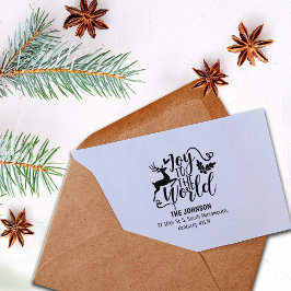 Carimbo De Borracha Alegria ao Mundo, Feliz Natal Família